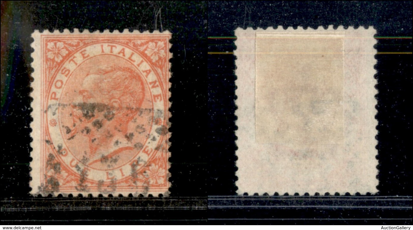 1391 REGNO - 1863 - 2 Lire Torino (T22) - Annullo Leggero - Usato (160) - Autres & Non Classés