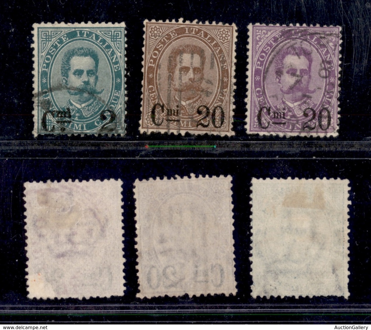 1402 REGNO - 1890/1891 - Umberto Soprastampati (56/58) - Serie Completa - Usata (150) - Other & Unclassified