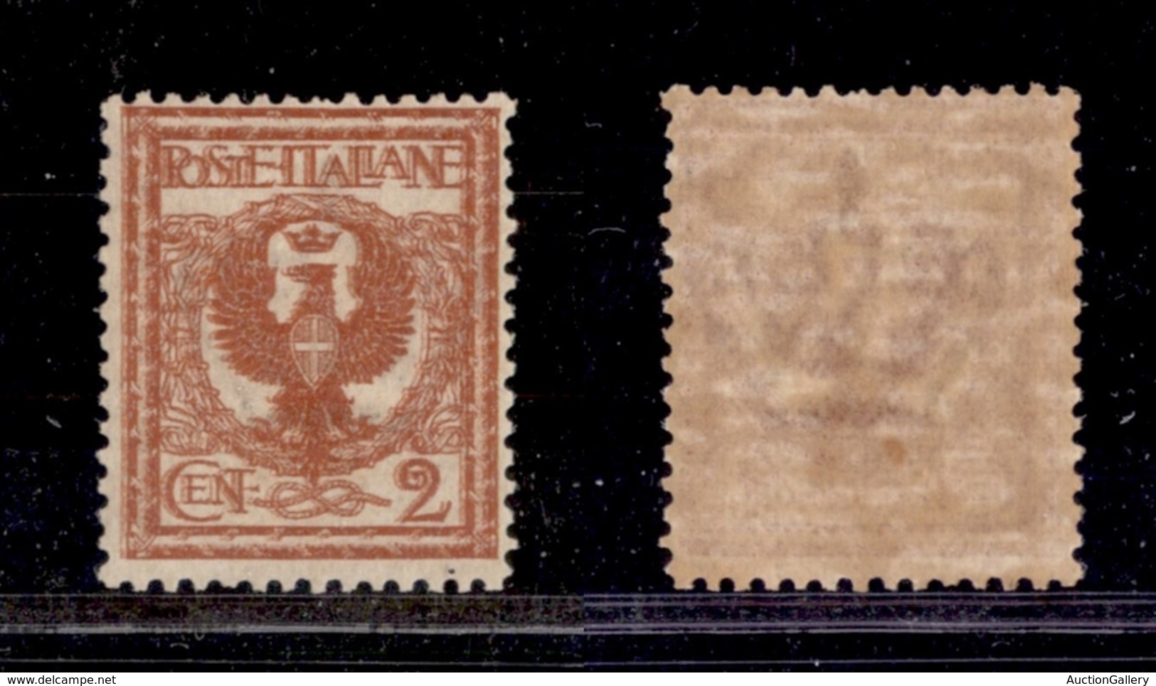 1411 REGNO - 1901 - 2 Cent Floreale (69a) Con Doppia Stampa - Gomma Integra (270) - Autres & Non Classés