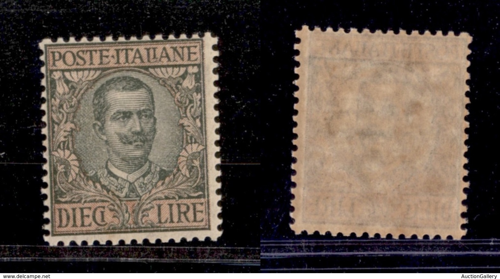 1446 REGNO - 1910 - 10 Lire (91) - Gomma Integra (250) - Autres & Non Classés