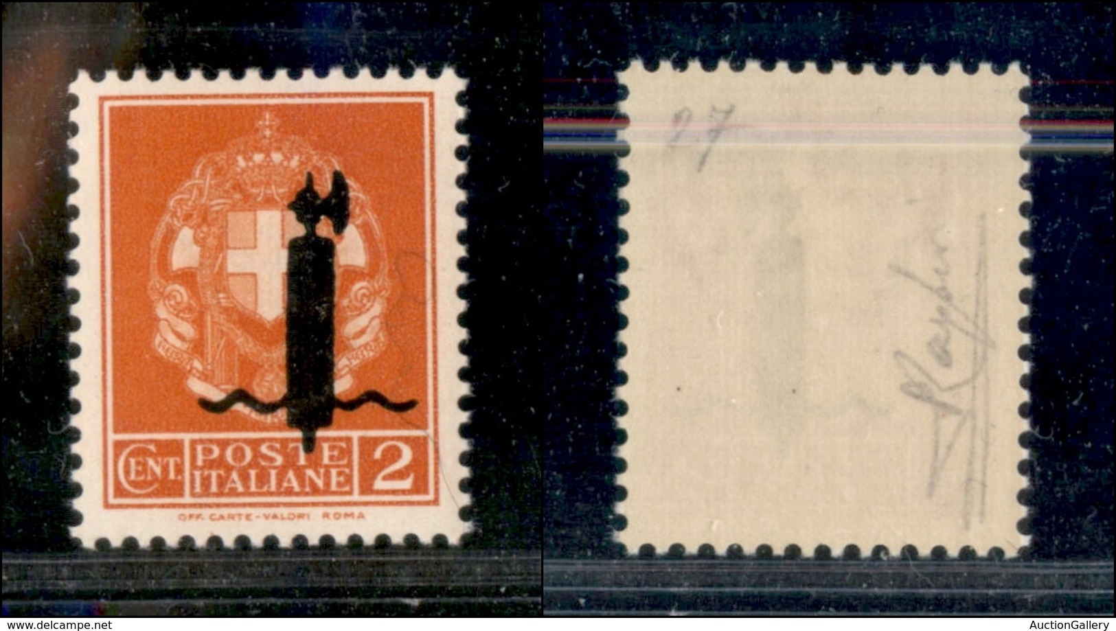 1784 REPUBBLICA SOCIALE - 1944 - Saggi - 2 Cent Imperiale (242A) - Fascio Nero - Gomma Integra - Raybaudi (900) - Other & Unclassified