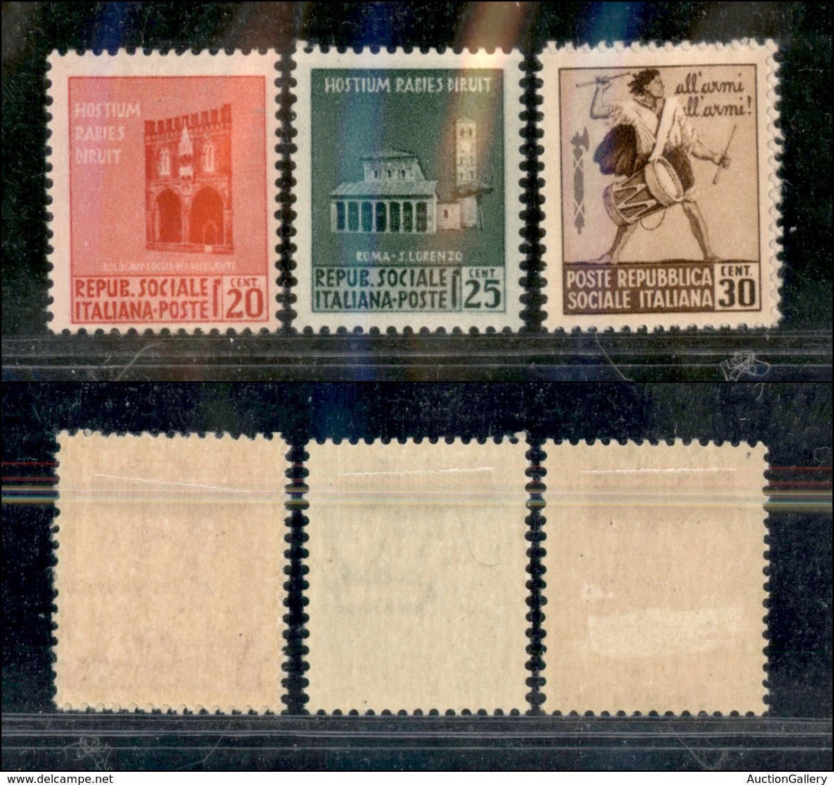 1788 REPUBBLICA SOCIALE - 1944 - Monumenti Distrutti 1° Emissione (496/499) - Serie Completa - Linguellata - Other & Unclassified