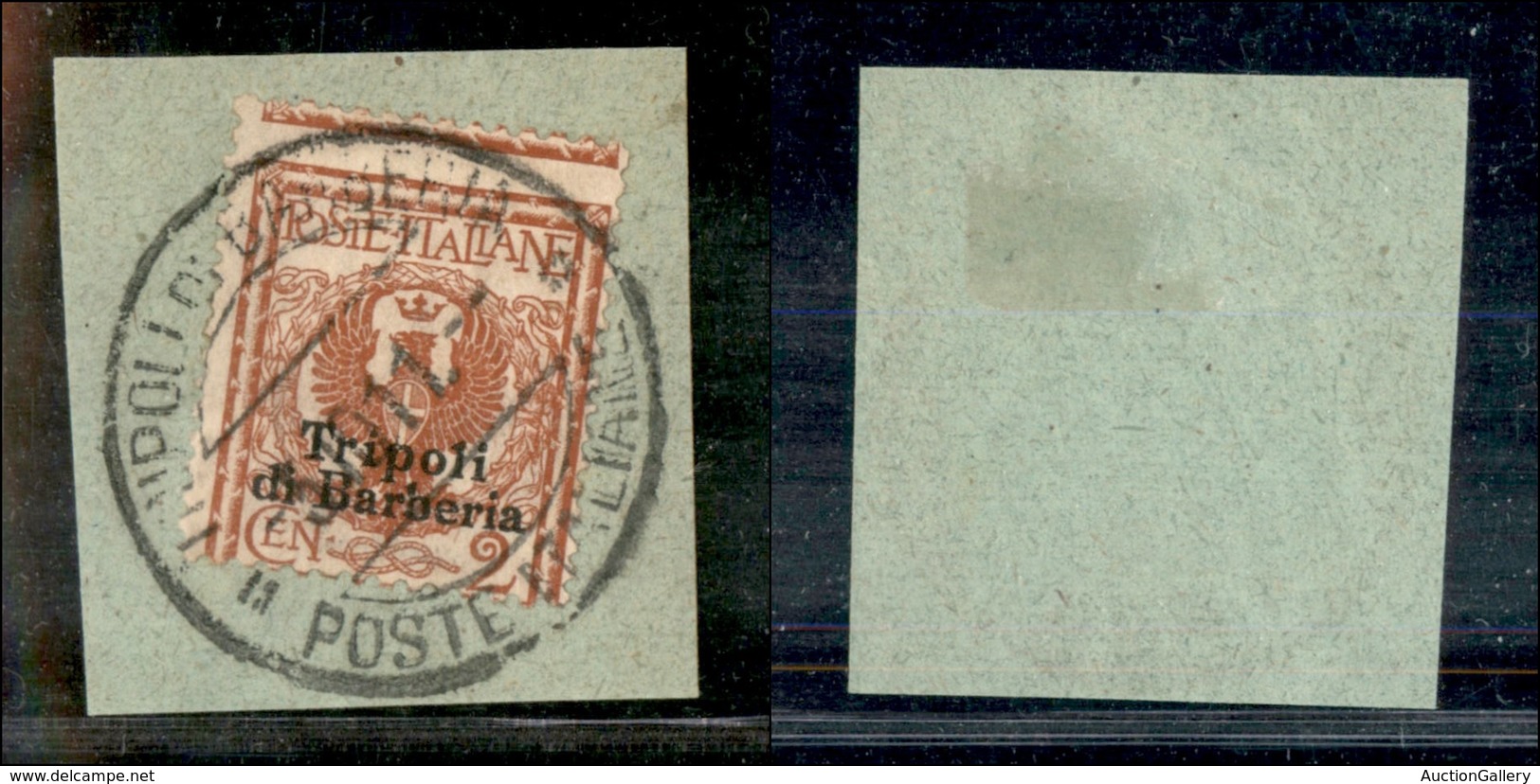 1915 UFF.POSTALI ESTERO - LEVANTE - 1909 - Tripoli Di Barberia - 2 Cent (2) Con Dentellatura Spostata - Frammento 3.10.1 - Other & Unclassified