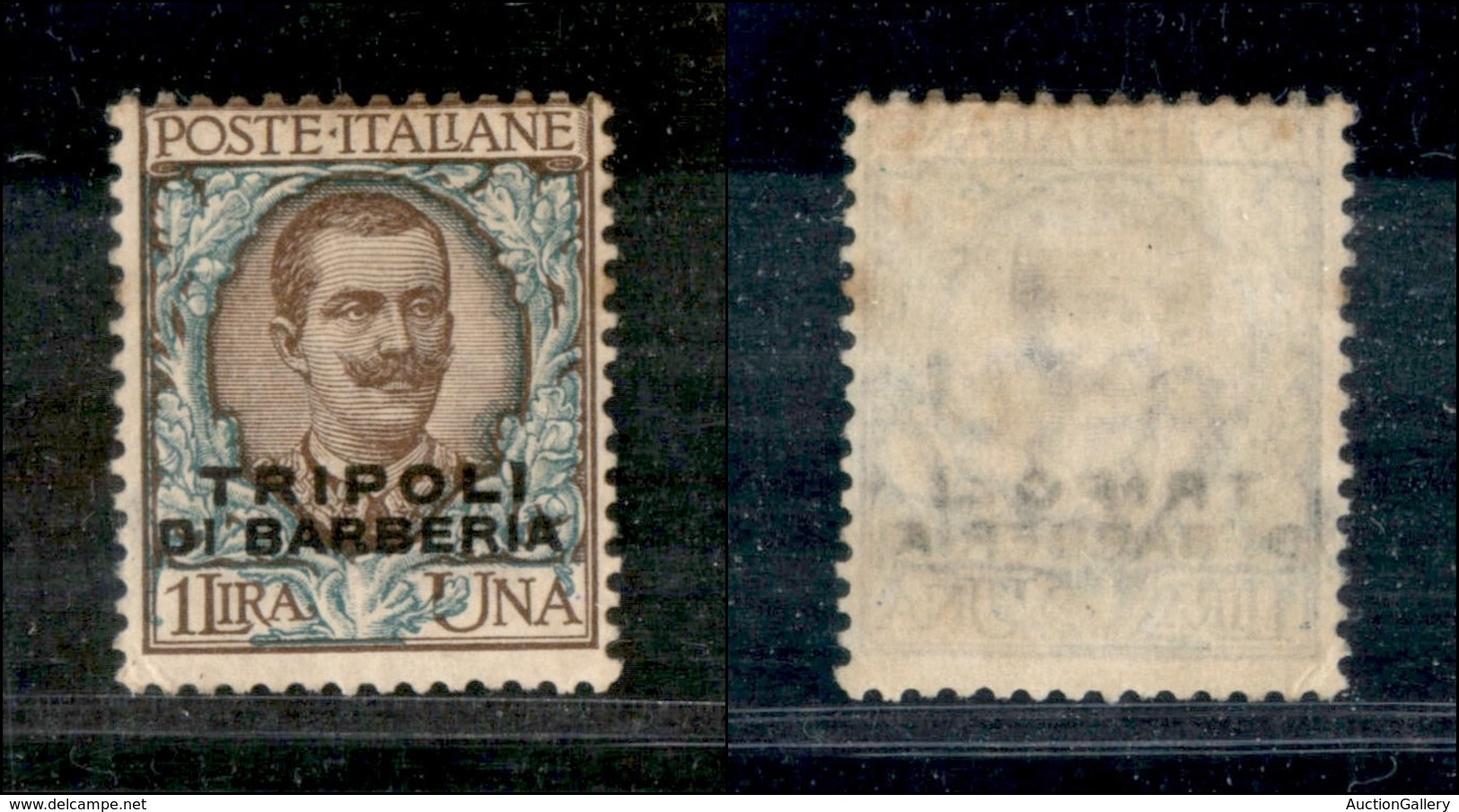 1921 UFF.POSTALI ESTERO - LEVANTE - 1909  - Tripoli Di Barberia - 1 Lira (9) - Linguellato - Autres & Non Classés