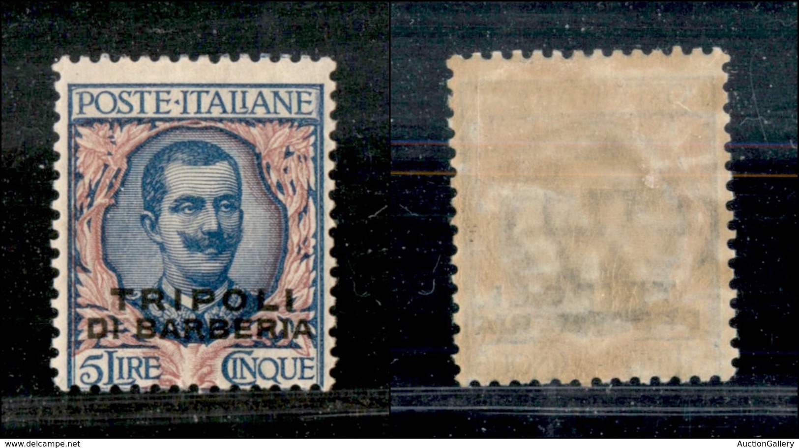 1924 UFF.POSTALI ESTERO - LEVANTE - 1909 - Tripoli Di Barberia - 5 Lire (10) - Linguellato - Sonstige & Ohne Zuordnung