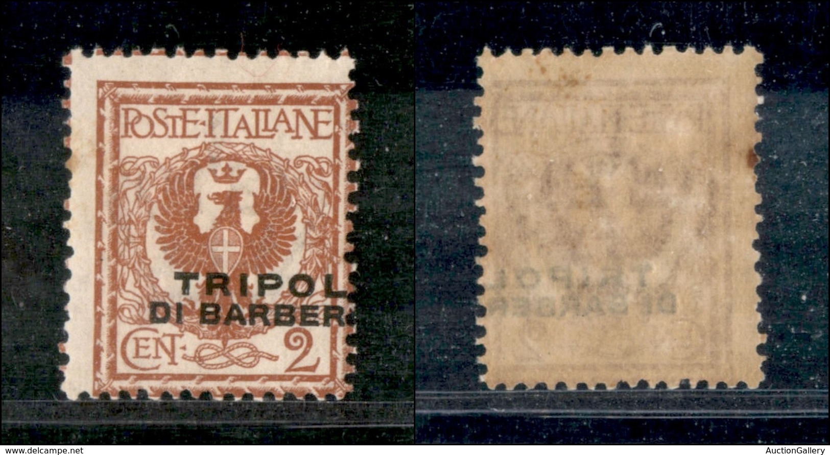 1928 UFF.POSTALI ESTERO - LEVANTE - 1915 - Tripoli Di Barberia - 2 Cent (12c) TRIPOL - DI - BARBER Soprastampa Spostata  - Andere & Zonder Classificatie