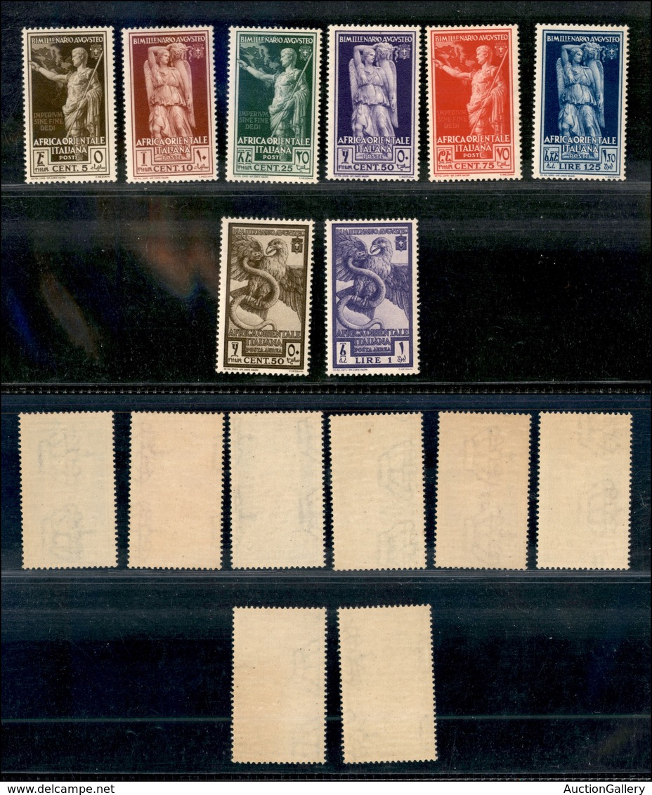 1937 COLONIE - A.O.I - 1938 - Bimillenario Augusteo (21/26+A14/A15) - PO + PA - Serie Completa Di 8 Valori - Gomma Integ - Autres & Non Classés