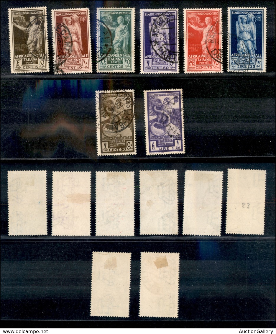 1938 COLONIE - A.O.I - 1938 - Bimillenario Augusteo (21/26+A14/A15) - PO + PA - Serie Completa Di 8 Valori - Usati (30) - Autres & Non Classés