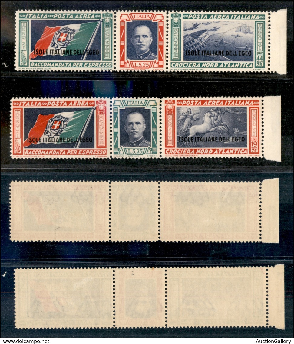 1957 COLONIE - EGEO - 1933 - Crociera Balbo (28/29) - Bordo Foglio - Nuovi Con Gomma (200) - Other & Unclassified