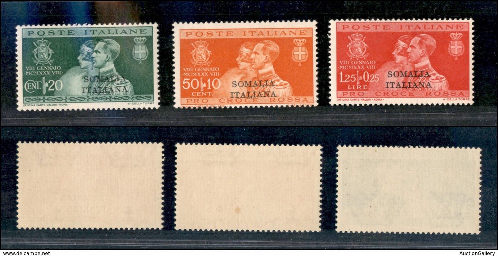 2128 COLONIE - SOMALIA - 1930 - Nozze Umberto I Soprastampati (130/132) - Serie Completa Di 3 Valori - Gomma Integra (20 - Autres & Non Classés