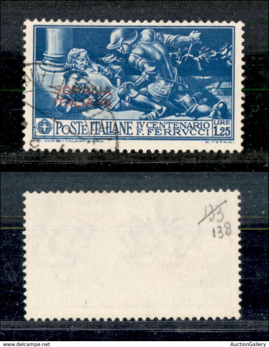 2133 COLONIE - SOMALIA - 1930 - 1,25 Lire Ferrucci Soprastampato (136) - Usato (35) - Other & Unclassified