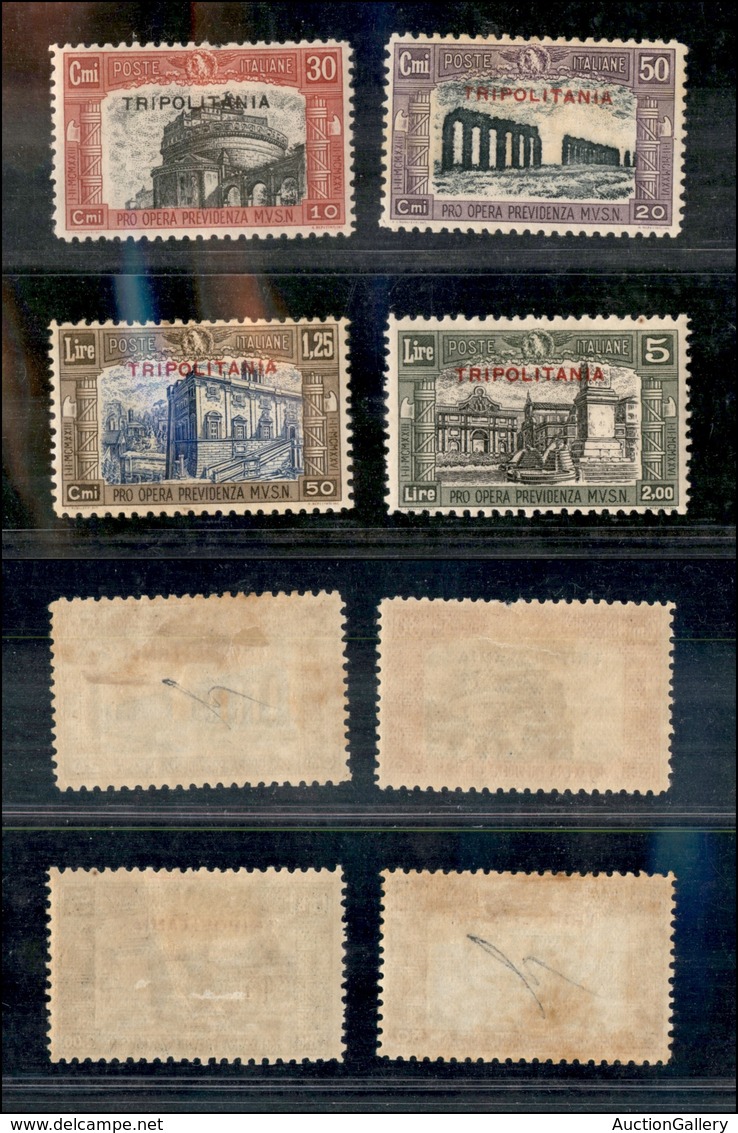 2165 COLONIE - TRIPOLITANIA - 1929 - Milizia II Soprastampati (50/53) - Serie Completa Di 4 Valori - Nuovi Con Gomma (28 - Autres & Non Classés