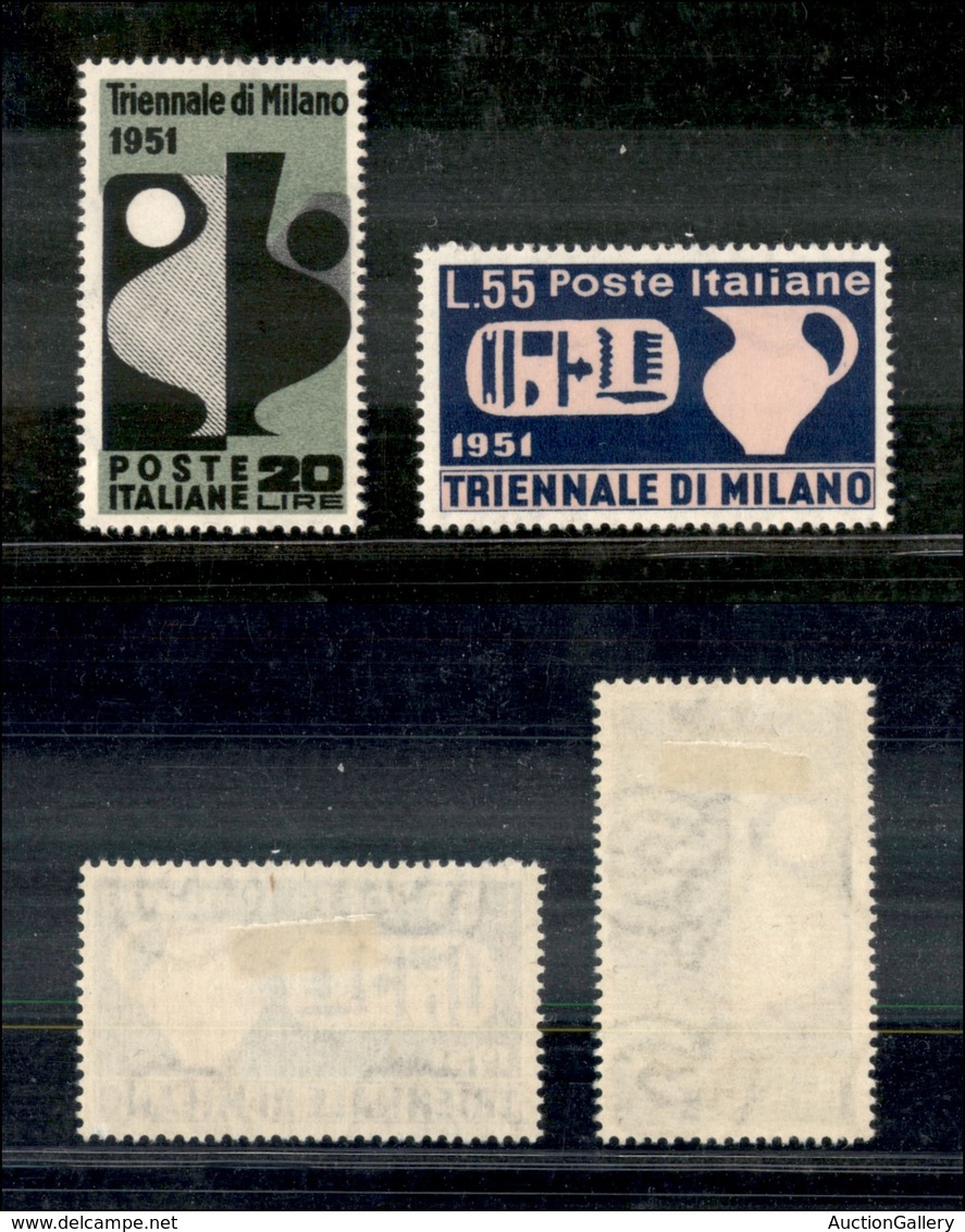 2209 REPUBBLICA  - 1951 - Triennale Di Milano (666/667) - Serie Completa - Nuovi Con Gomma - Other & Unclassified