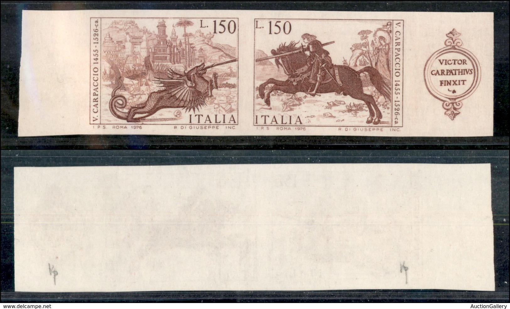 2236 REPUBBLICA  - 1976 - 150 Lire Carpaccio (1340/1341) - Dittico Non Dentellato - Gomma Integra - Other & Unclassified