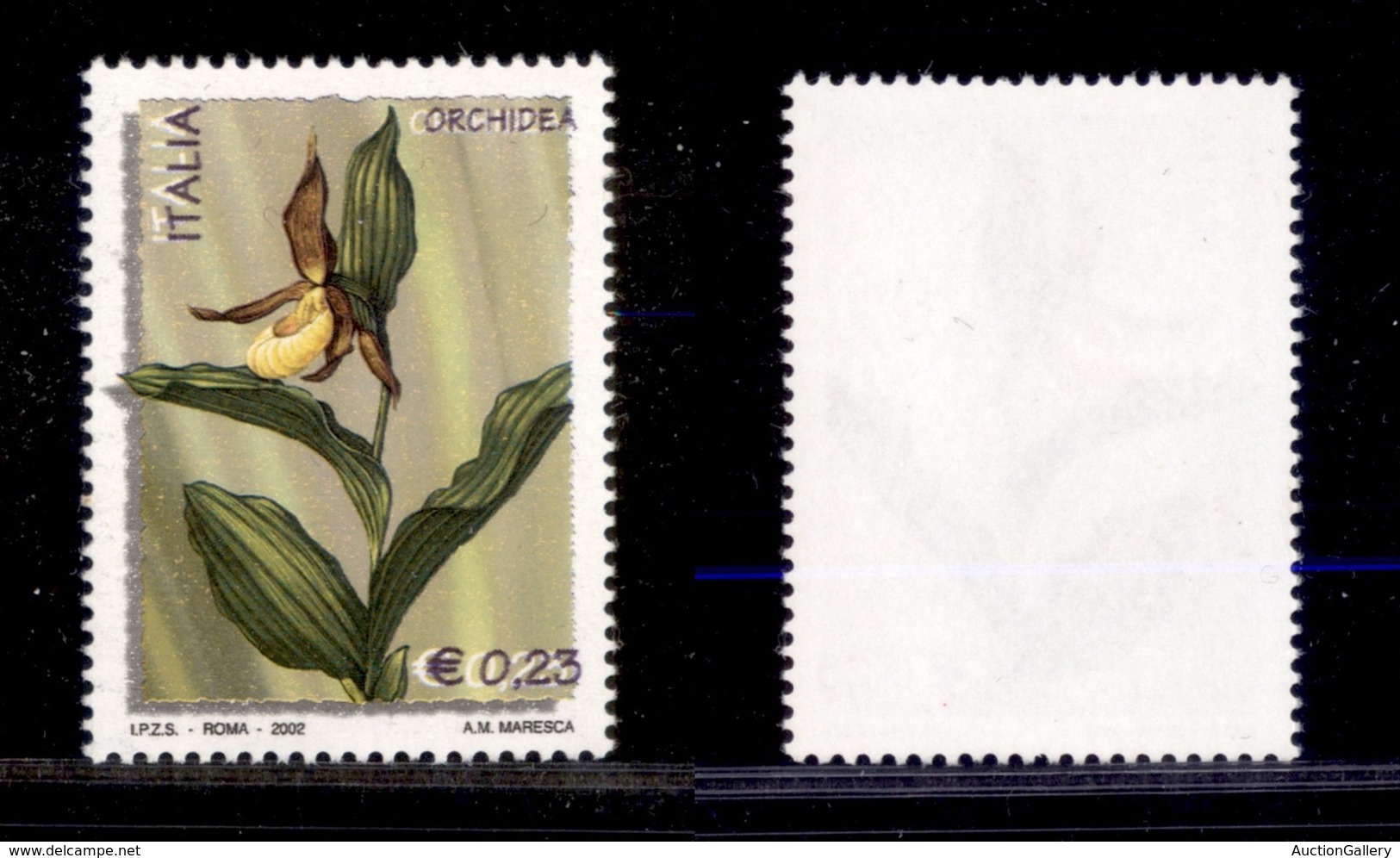 2266 REPUBBLICA  - 2002 - 23 Cent Orchidea (2653) - Colori Spostati - Gomma Integra - Other & Unclassified