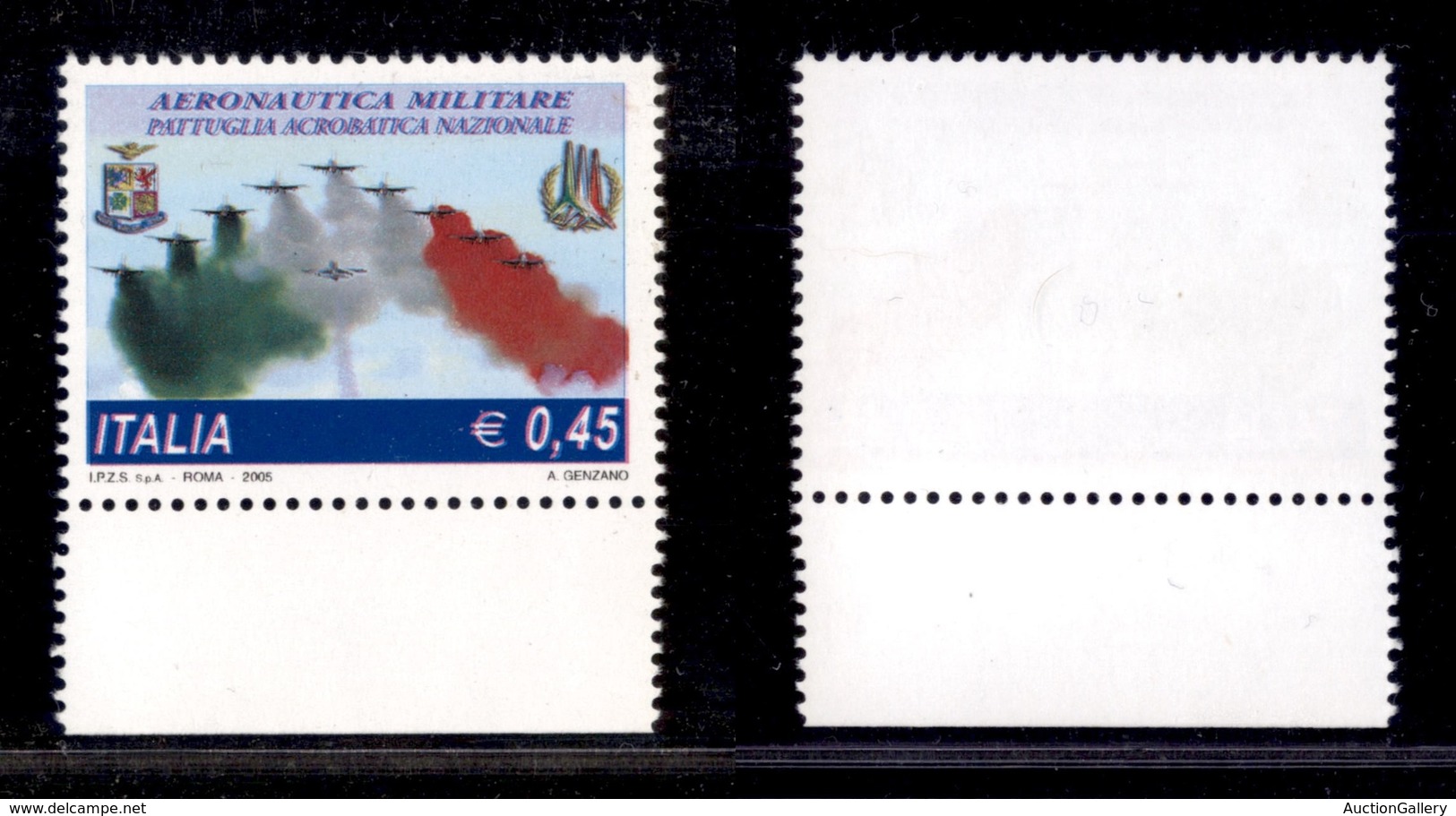 2284 REPUBBLICA  - 2005 - 45 Cent Aeronautica (2836) - Colori Fuori Registro - Gomma Integra - Andere & Zonder Classificatie