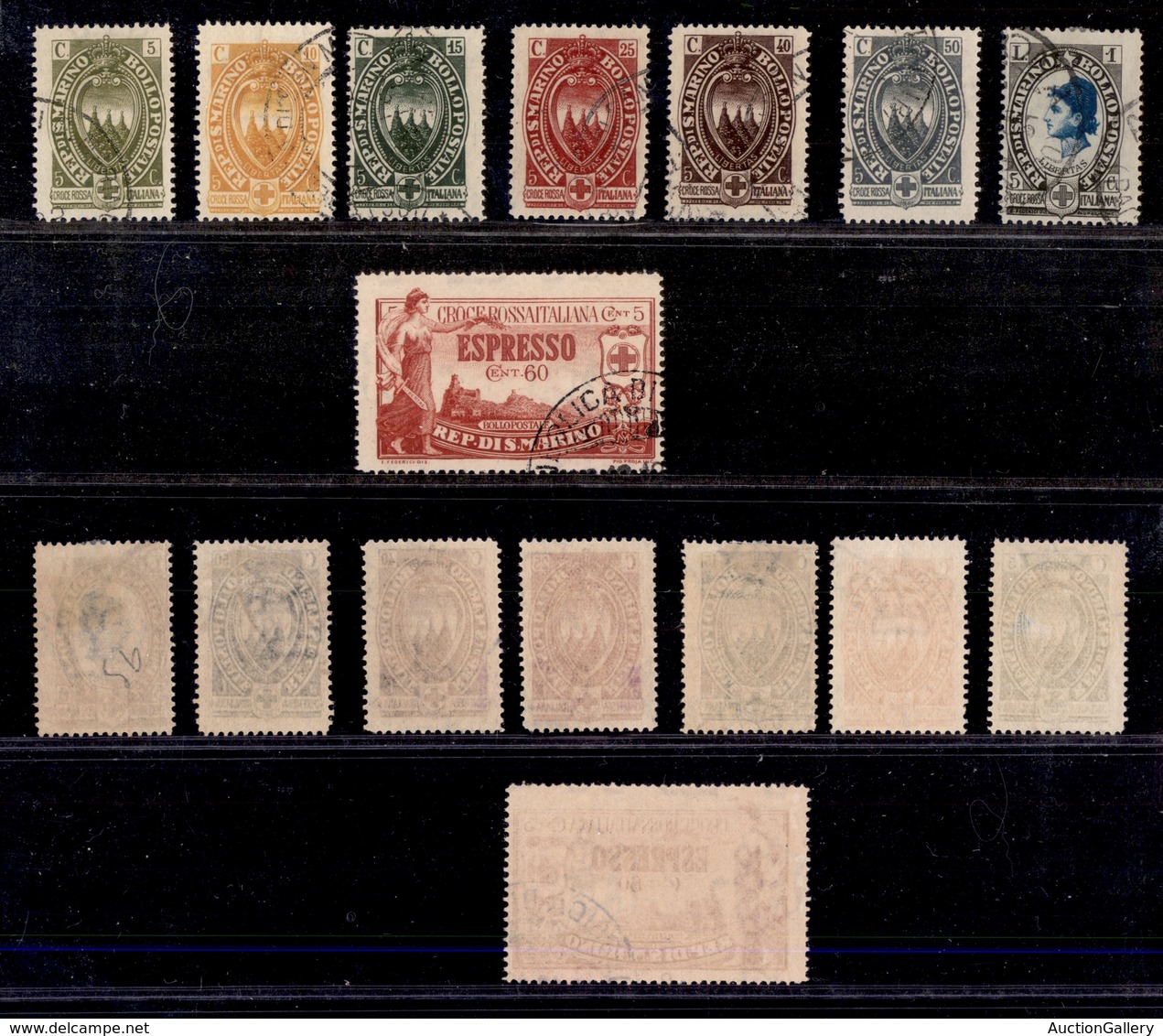 2326 SAN MARINO - 1923 - Pro Croce Rossa (90/96 + E4) - Serie Completa Di 8 Valori - Usati (22) - Other & Unclassified