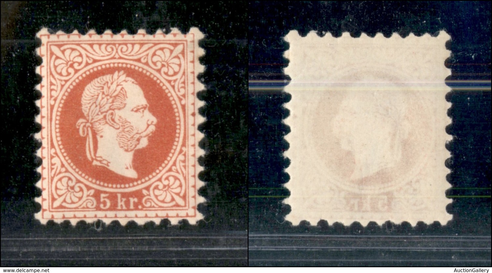 2455 AUSTRIA - 1867 - 5 Kreuzer (37) - Con Grande Filigrana - Gomma Integra - Autres & Non Classés