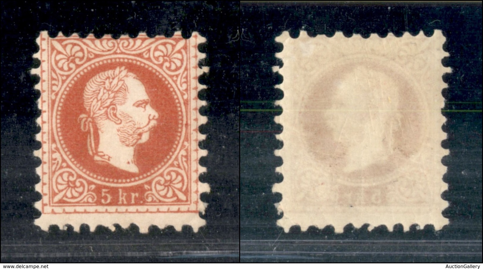 2457 AUSTRIA - 1867 - 5 Kreuzer (37) - Gomma Integra - Andere & Zonder Classificatie