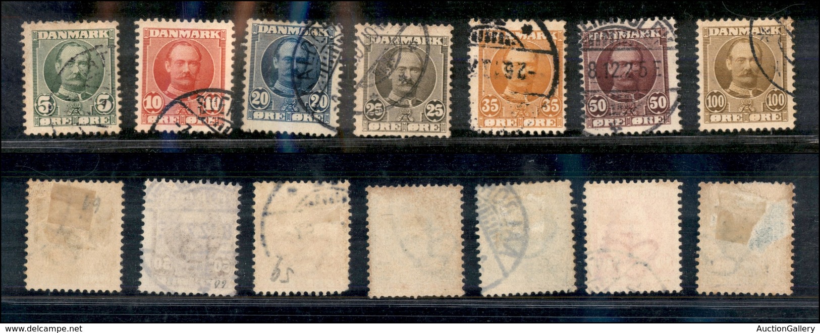 2503 DANIMARCA - 1907/1912 - Re Ferdinando VII (unif. 55/61) - Serie Completa Di 7 Valori - Usati (27,5) - Autres & Non Classés