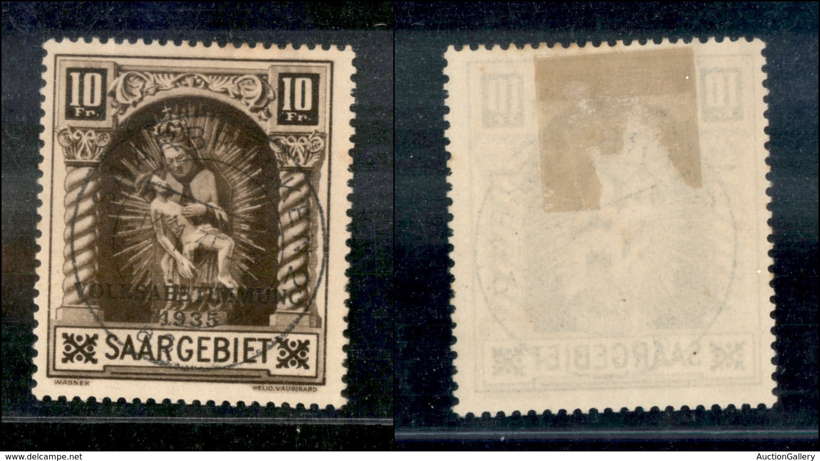 2539 GERMANIA - Sarre - 1925 - 10 Fr. (102) - Usato - Other & Unclassified