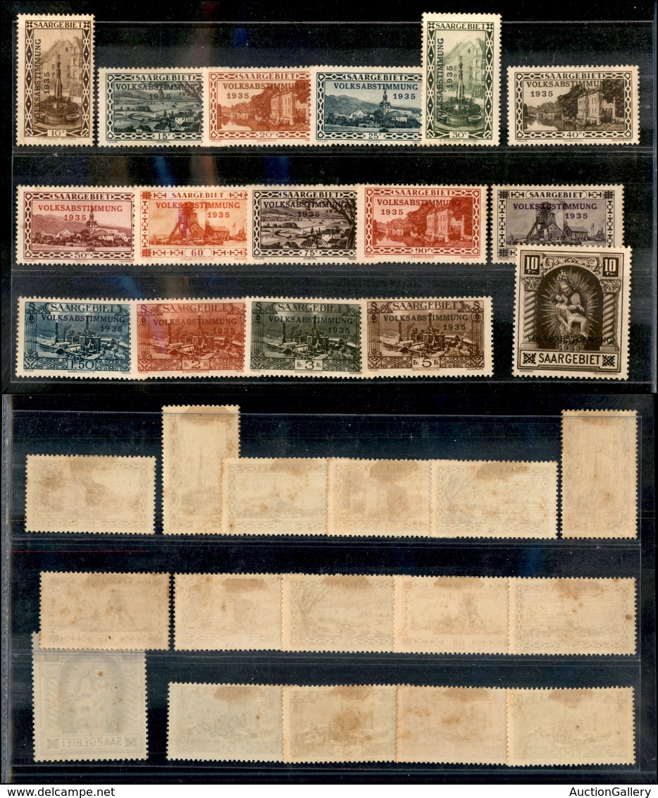 2540 GERMANIA - Sarre - 1934 - Plebiscito Soprastampati (unif. 173/188) - Serie Completa Di 16 Valori - Nuovi Con Gomma  - Autres & Non Classés