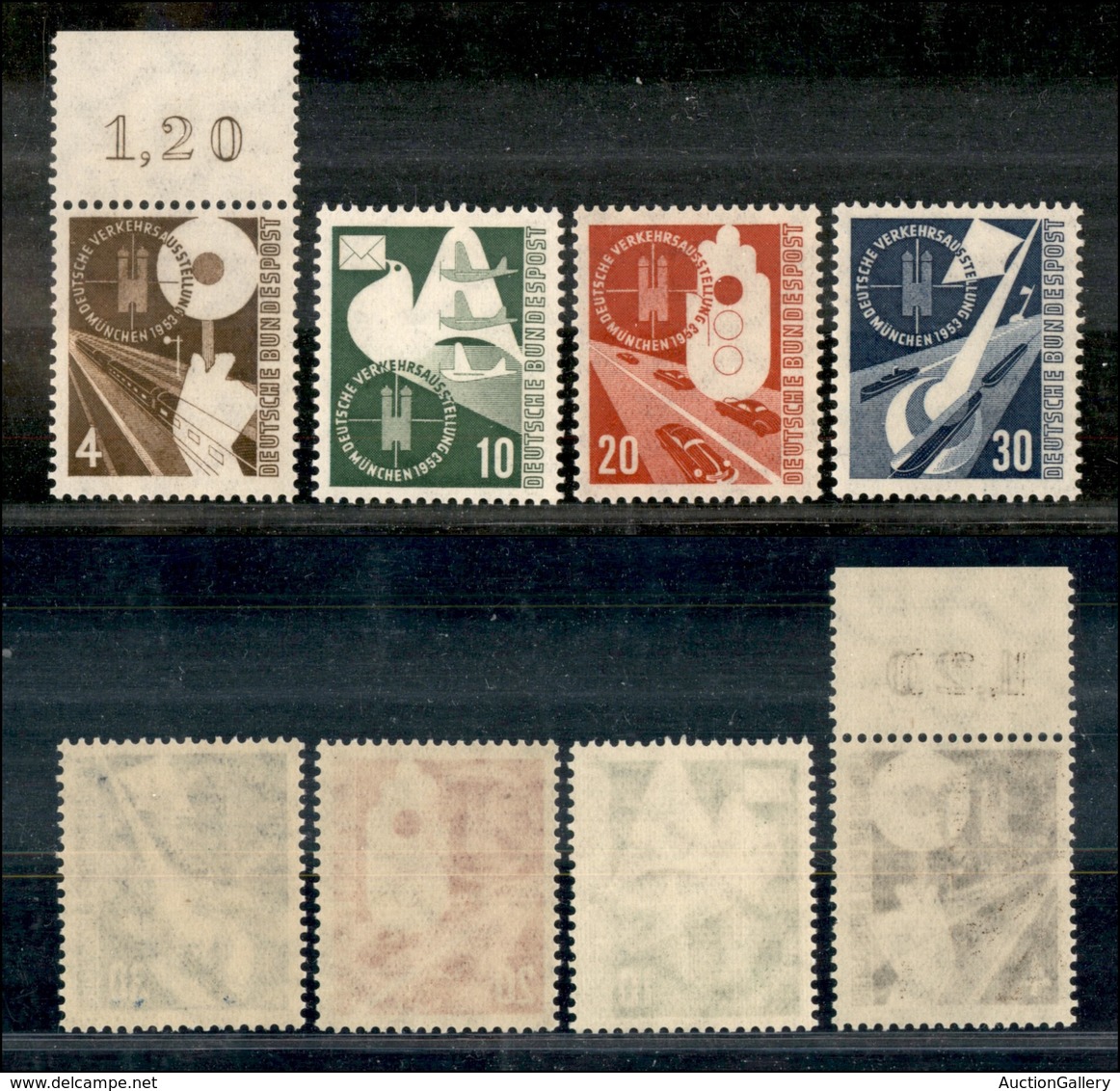 2543 GERMANIA - 1953 - Salone Di Monaco (167/170) - Serie Completa - Gomma Integra (85) - Autres & Non Classés