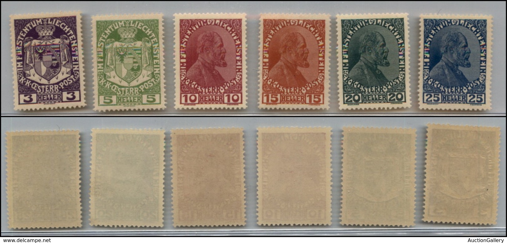 2564 LIECHTENSTEIN - 1917/1918 - Stemma E Principe Giovanni II (unif. 4/9) - Serie Completa Di 6 Valori - Gomma Integra  - Autres & Non Classés