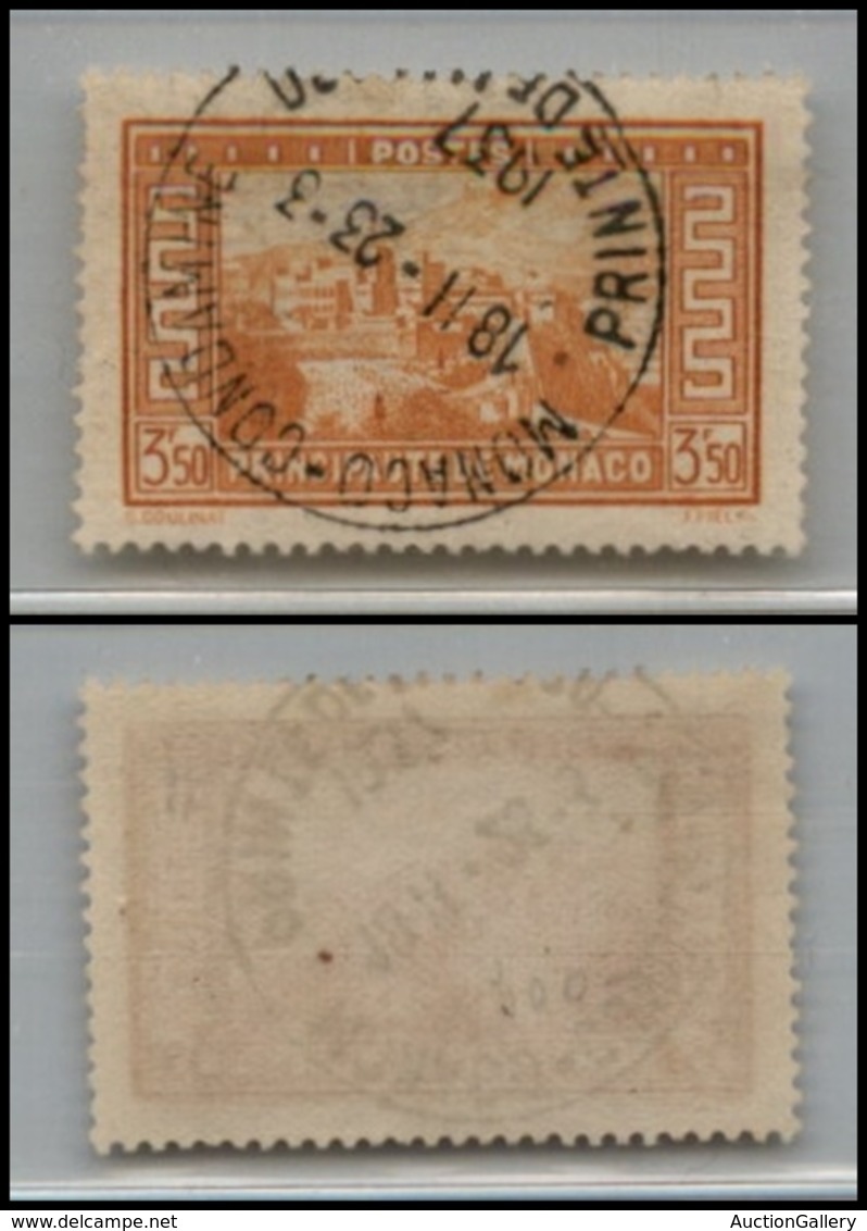 2576 MONACO - 1933 - 3,5 Franchi (133) - Usato - Molto Bello (50) - Other & Unclassified