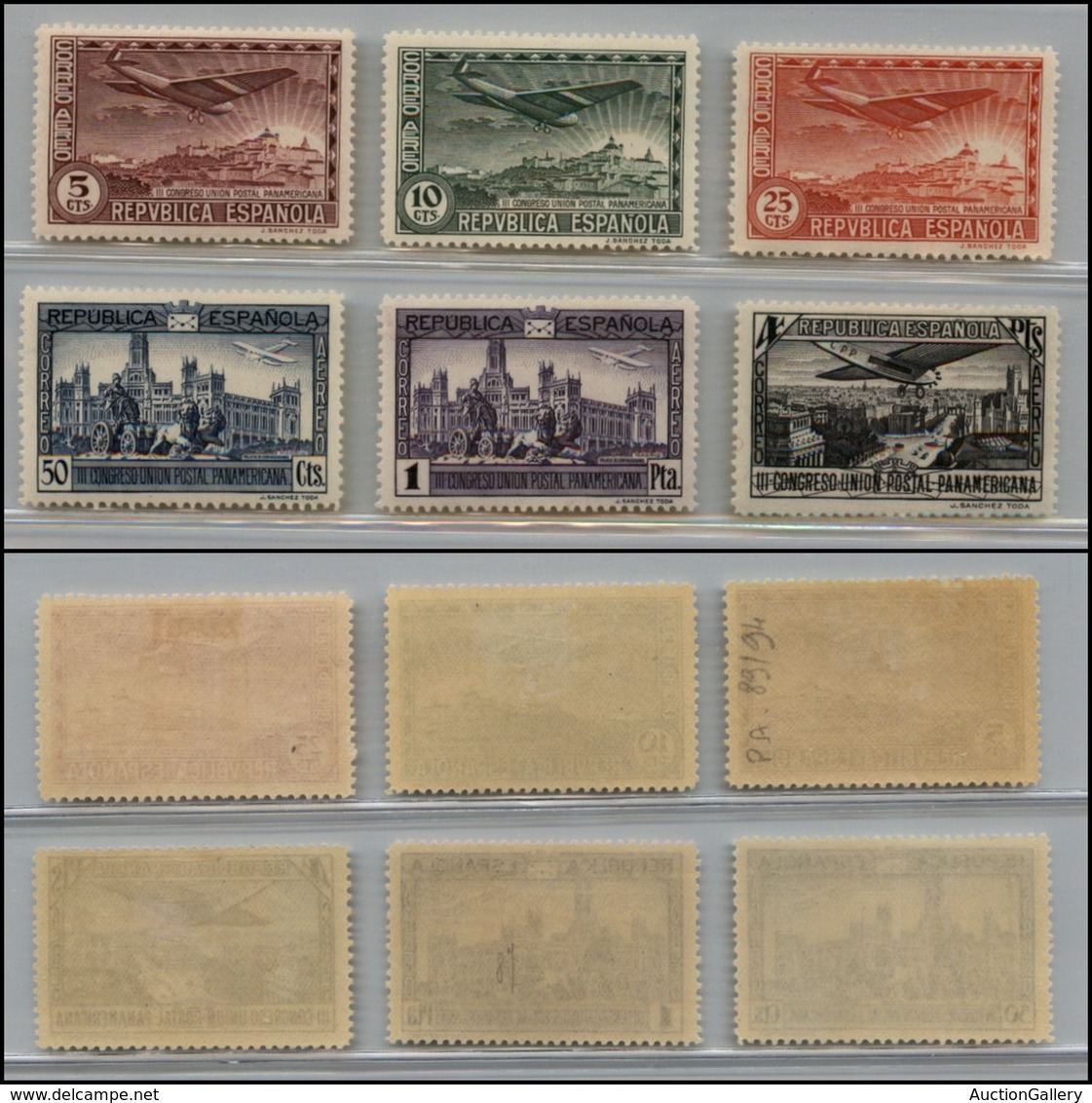 2635 SPAGNA - 1931 - Posta Aerea Unione Postale Panamericana (Unif.A89/A94) - Serie Completa Di 6 Valori - Nuovi Con Gom - Other & Unclassified