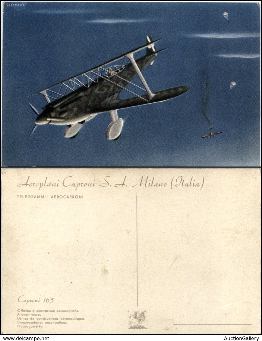 2721 CARTOLINE - MILITARI - Caproni 165 - Illustratore Gianpaolo - Nuova FG (35) - Andere & Zonder Classificatie