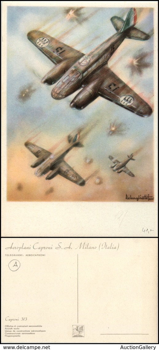 2723 CARTOLINE - MILITARI - Caproni 313 - Illustratore Rebagliati - Nuova (25/30) - Other & Unclassified