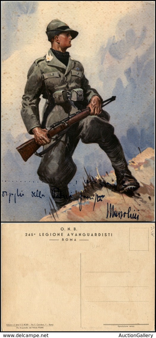 2771 CARTOLINE - MILITARI - Milizia D'Avanguardia - 245° Legione Avanguardisti Roma - Illustratore Pisani - Nuova FG (15 - Autres & Non Classés