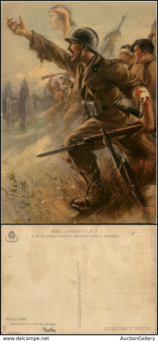 2791 CARTOLINE - MILITARI - Serie O.M.S. - Illustratore Tafuri - Militi All'attacco Con Baionette - Nuova FG - Autres & Non Classés