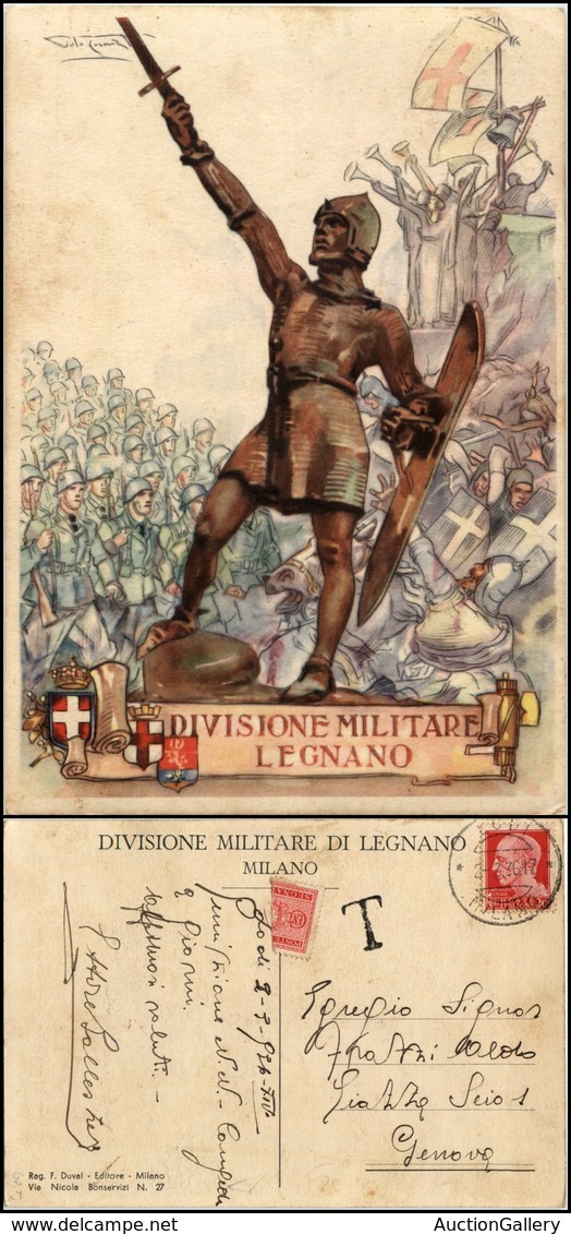 2812 CARTOLINE - MILITARI - Divisione Militare Legnano Milano - Illustratore Codognato - Viaggiata 2.3.1937 FG (35) - Other & Unclassified