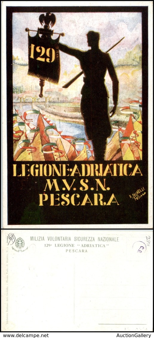 2848 CARTOLINE - MILITARI - 129° Legione "Adriatica" Pescara - Illustratore Novelli - Nuova (145) - Andere & Zonder Classificatie