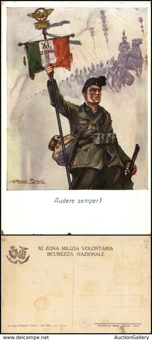 2855 CARTOLINE - MILITARI - MVSN - XI Zona "Audere Semper!" - Illustratore Pisani - Nuova (90) - Other & Unclassified