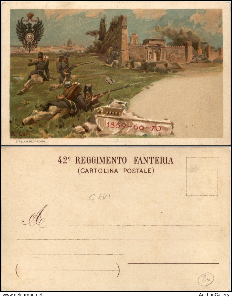 2874 CARTOLINE - MILITARI - 42° Reggimento Fanteria - Illustratore Cavi R. - Nuova Perfetta (20) - Other & Unclassified