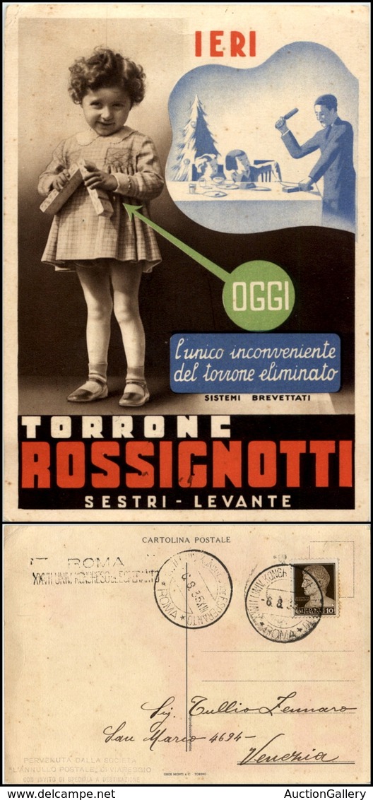 2930 CARTOLINE - PUBBLICITARIE - Torrone Rossignotti Sestri Levante - Viaggiata 6.8.1935 FG - Other & Unclassified