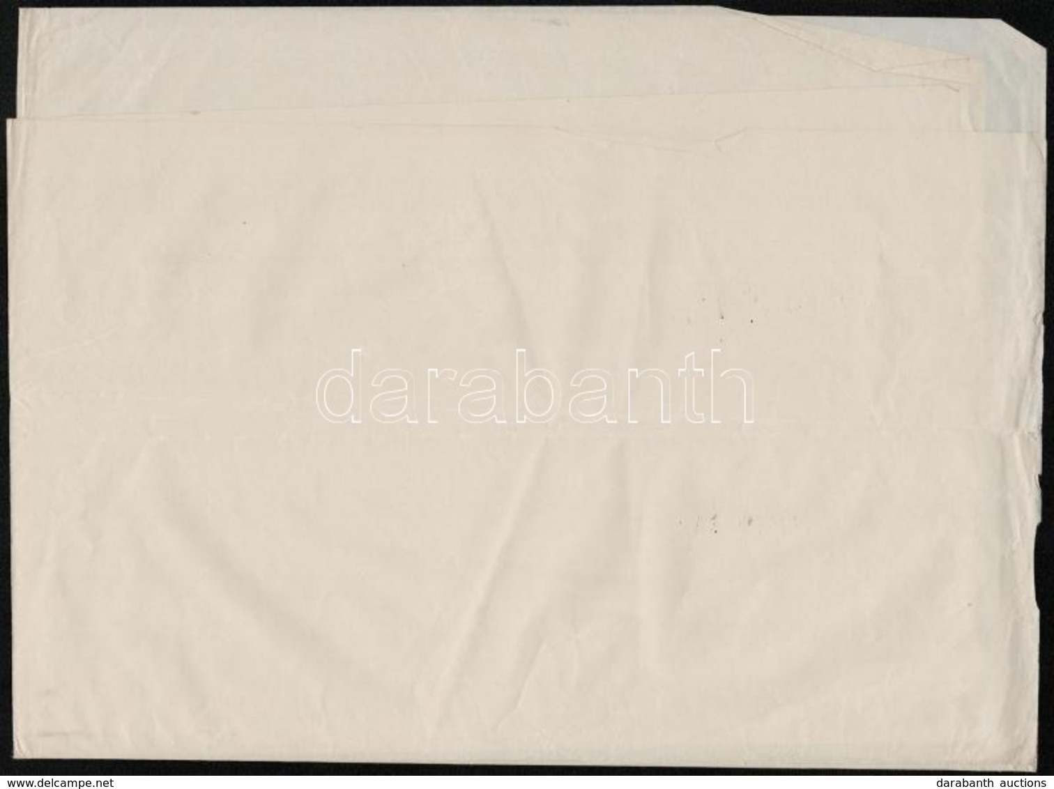 A/2 Hajtott ív Bélyegpapír IX. Vízjellel / A/2 Folded Sheet Of Stamp Paper With Watermark IX. - Autres & Non Classés