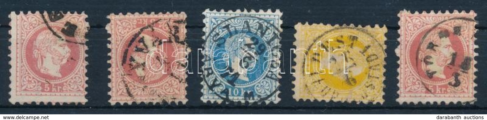 O 1867 5 Db Vízjeles Bélyeg / 5 Stamps With Watermark - Autres & Non Classés