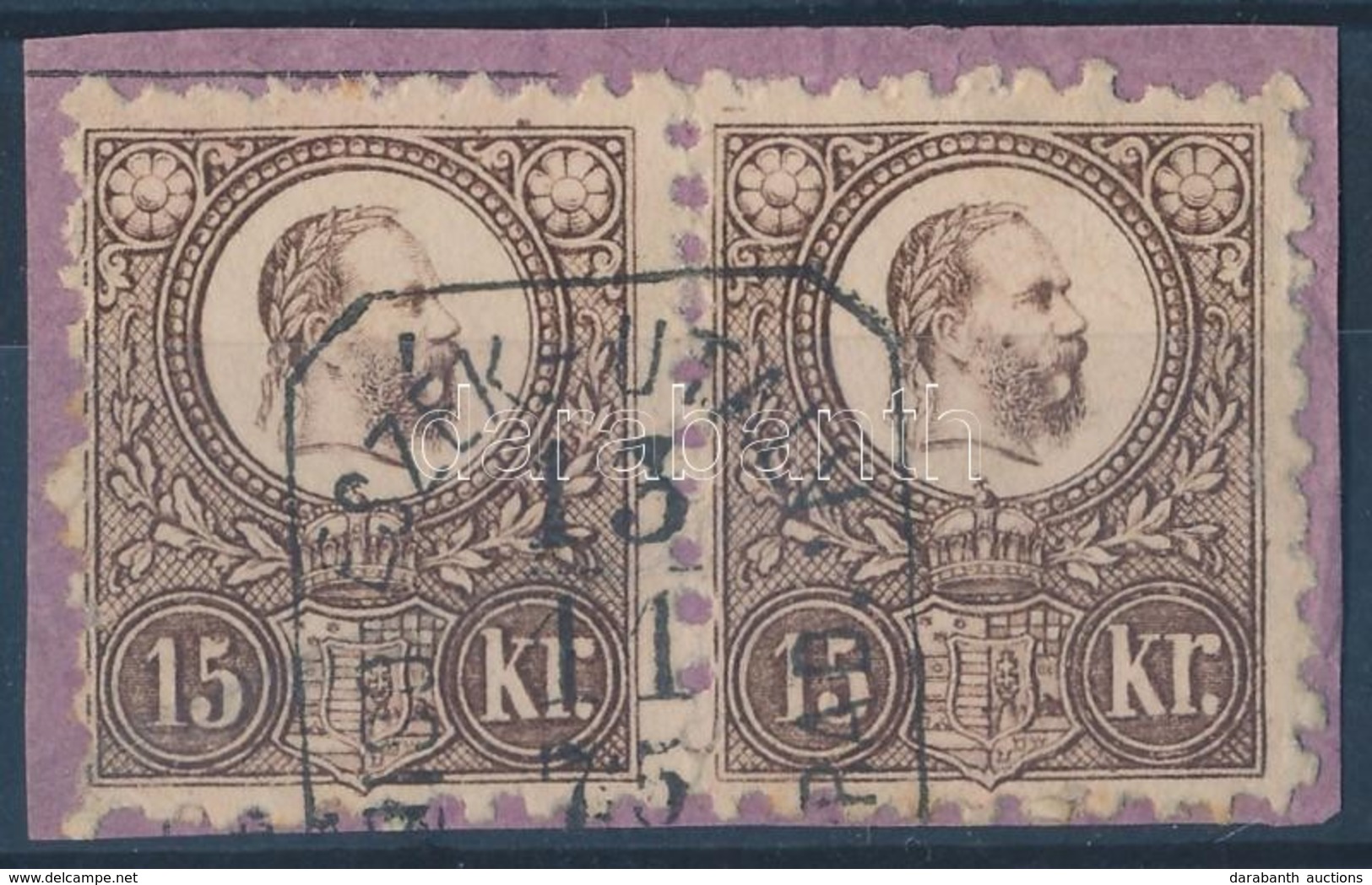 1871 Réznyomat 15kr Pár ,,ESZÉK-UTALV.' - Autres & Non Classés