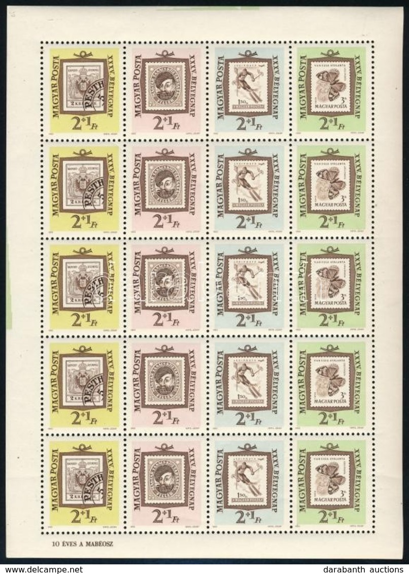 ** 1962-1966 Bélyegnap Teljes ívek + 1967 Aerofila I-II + 1977 Bélyegnap Teljes ívek (24.500) (2 Hajtott / 2 Folded) - Autres & Non Classés