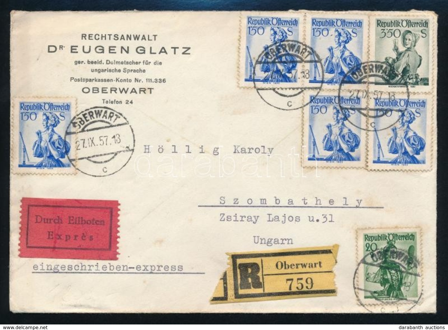 Ausztria 1957 - Autres & Non Classés