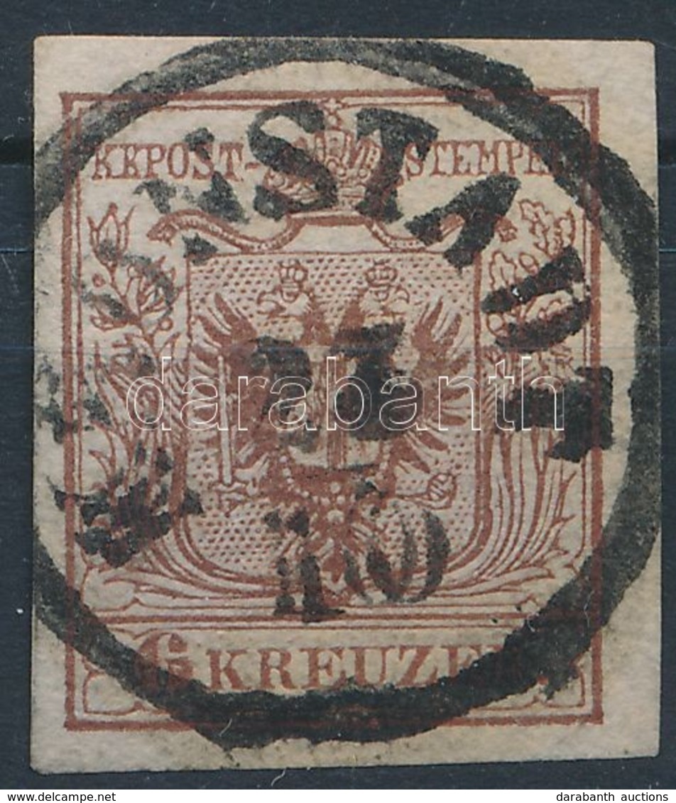 O 1850 6kr HP III Vörösesbarna 'KRONSTADT' Certificate: Babor - Autres & Non Classés