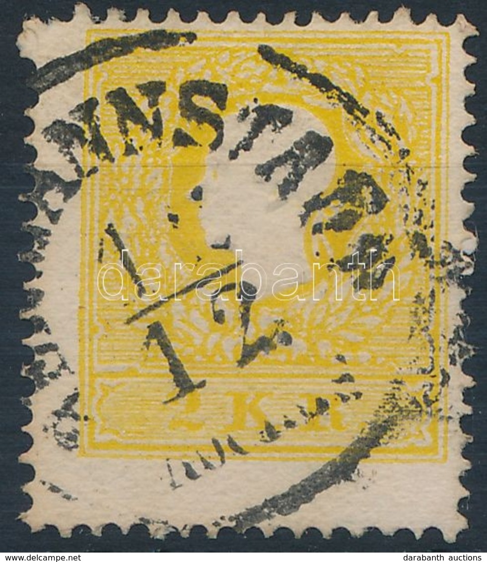 O 1858 2kr II. Kénsárga '(HERMA)NNSTADT' Certificate: Steiner - Other & Unclassified