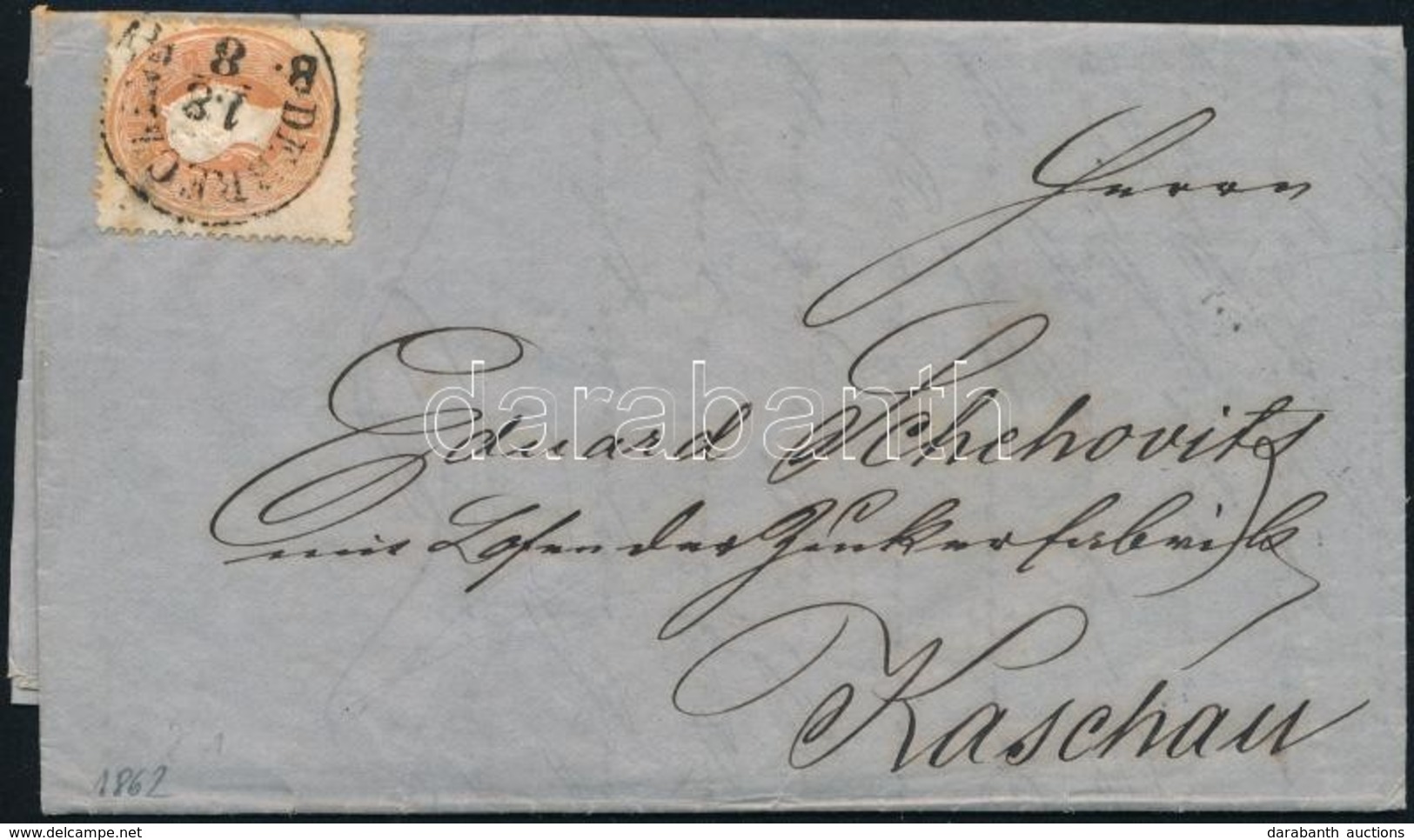 1862 10kr Levélen 'DEBRECZEN B. H.' - Kaschau - Altri & Non Classificati