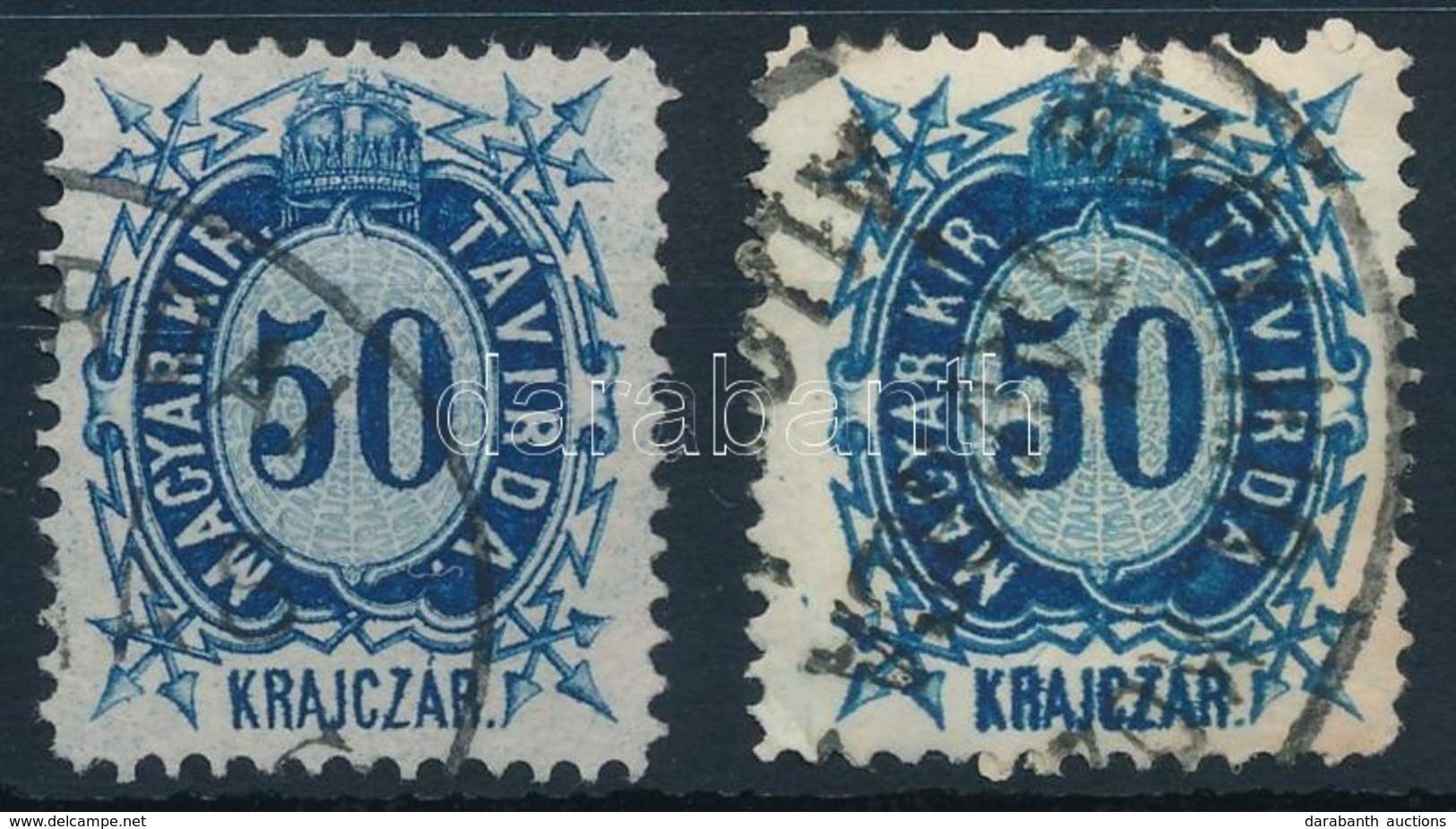 O 1874 Réznyomat 50kr Keskenyre és Szélesre Fogazott Bélyeg - Other & Unclassified