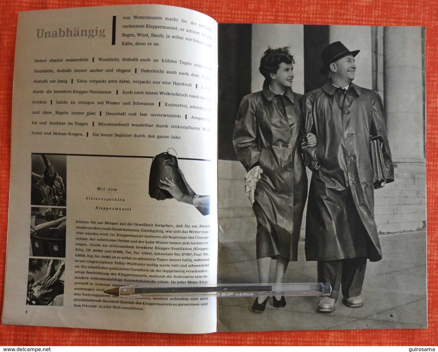 Catalogue Des Vêtements De Pluie KLEPPER : Klepper-Werke Rosenheim Obb - 1953 - Textilos & Vestidos