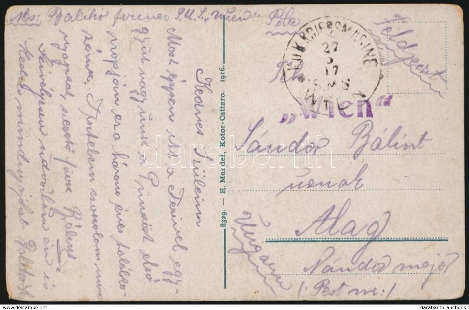 1917 Tábori Posta Képeslap 'S.M.S. WIEN' - Autres & Non Classés
